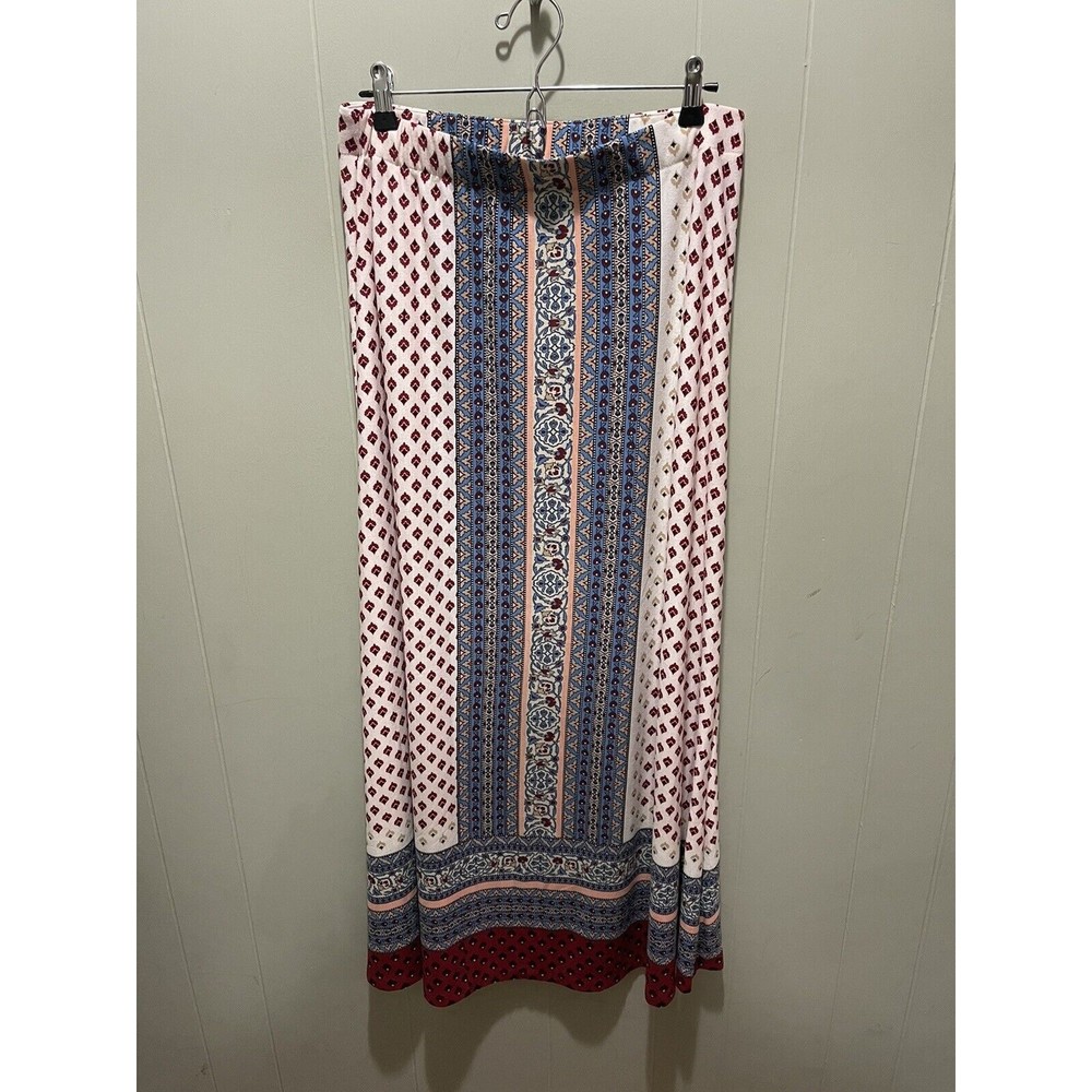 NWT Cato Maxi Skirt Women’s Small Multicolored Floral Stretch Rayon Long